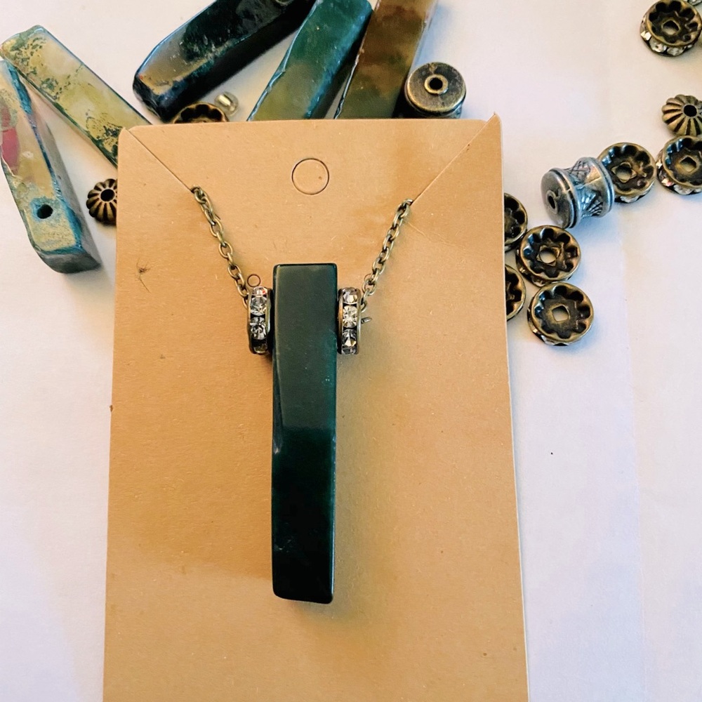 Natural Jasper Stone 18” Necklace handmade